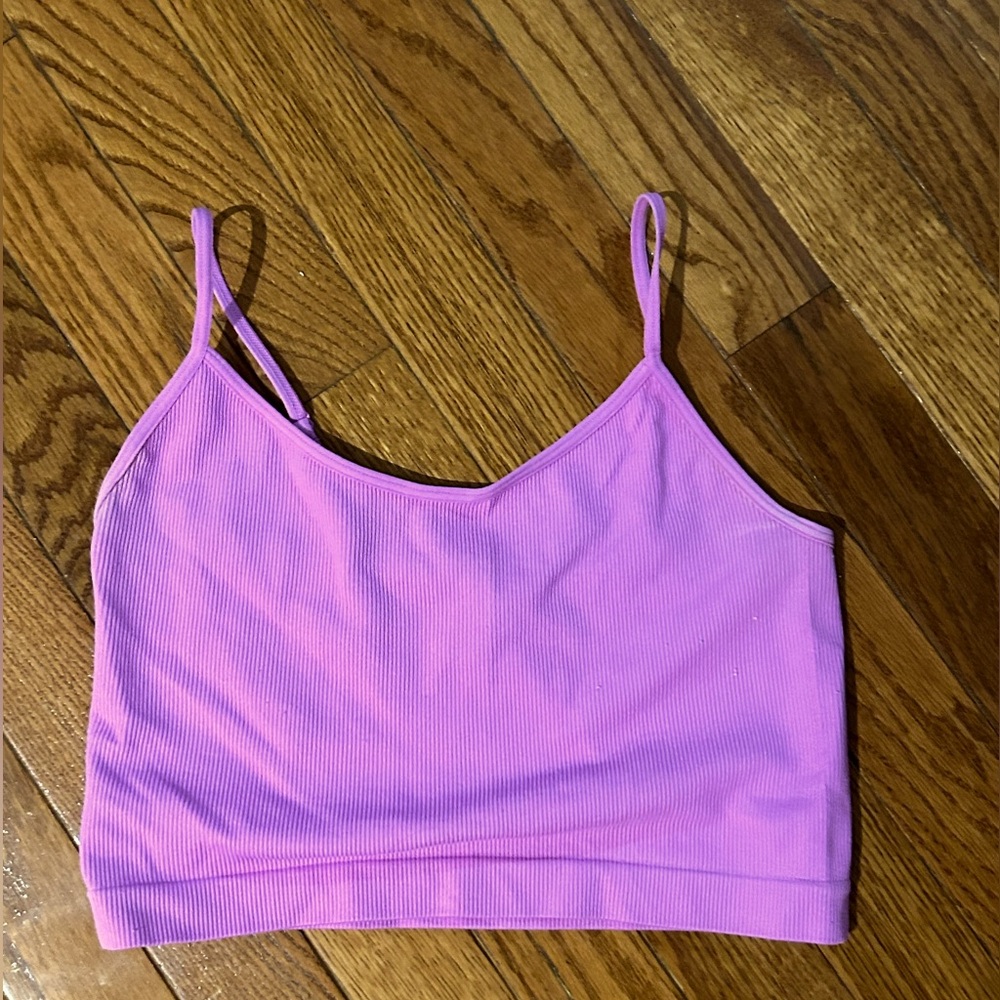 Pink spaghetti strap tank top